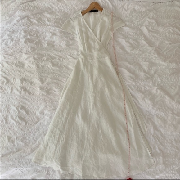 New Ralph Lauren Linen Maxi White Long Dress - Picture 13 of 13